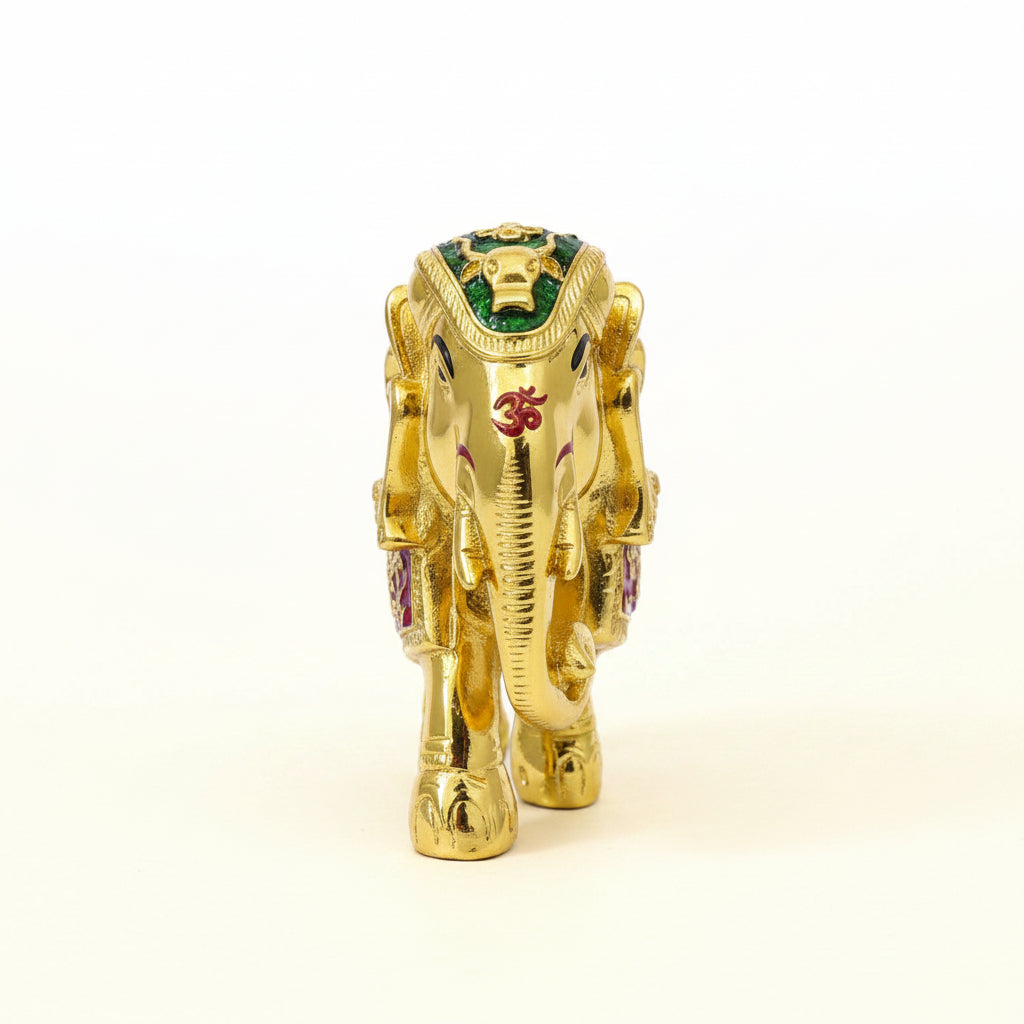 Suvarna Gaj Murti – Premium Golden Elephant Figurine