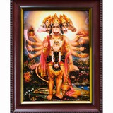 Panchmukhi Hanuman Ji Framed Picture - Home Mandir Frame for home mandir