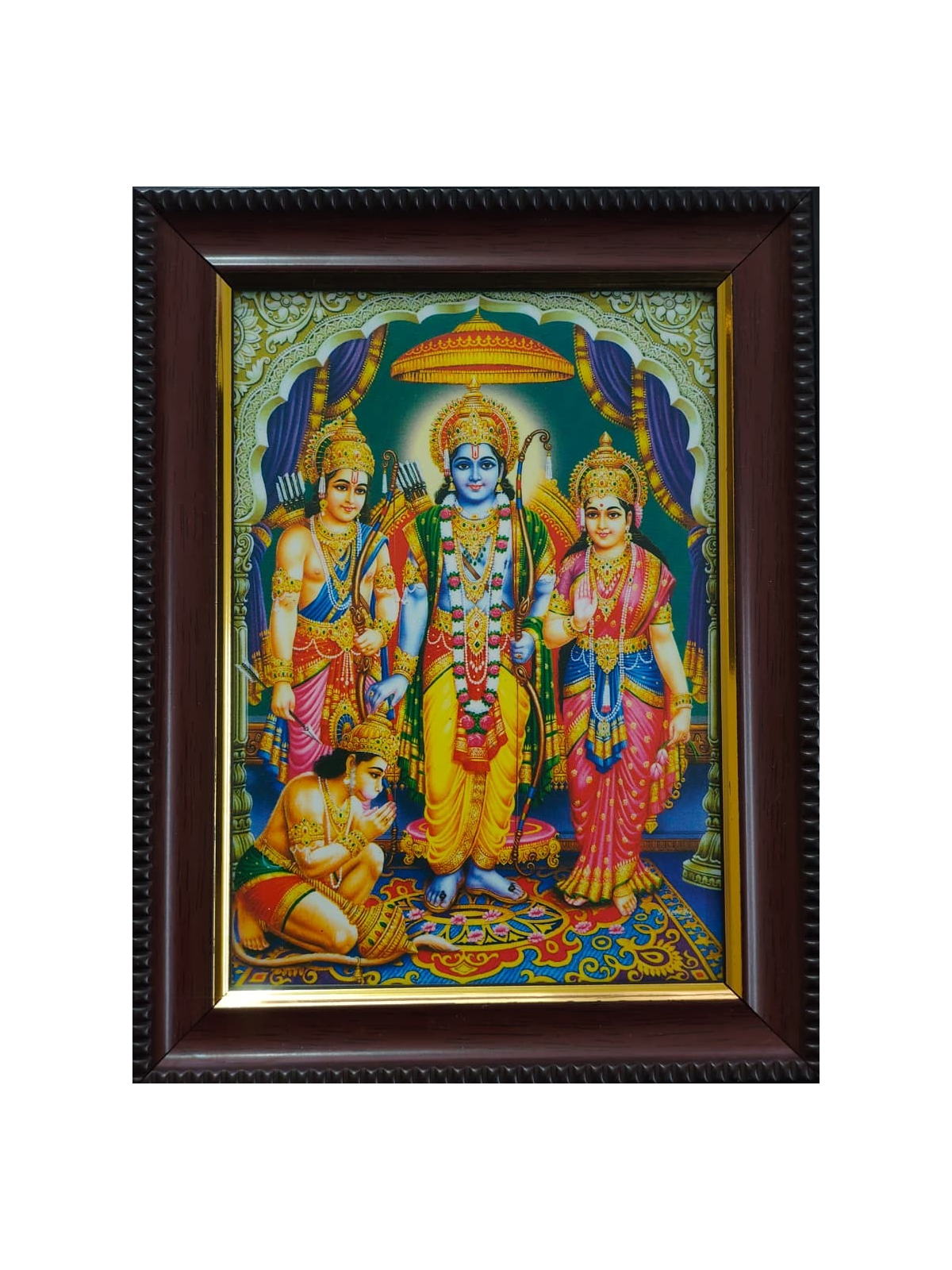 Ram Darbar Framed Picture — Home Mandir & Puja Room Frame