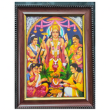 Shri Satyanarayan Puja Framed Picture - Home Mandir Frame for home mandir