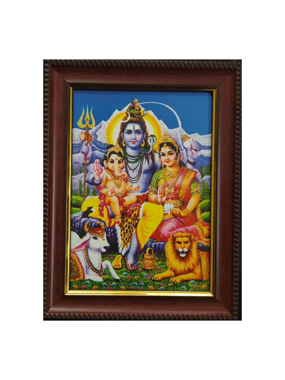 Shiv Parivar Framed Picture — Home Mandir & Puja Room Frame