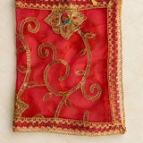Red Chunari with Golden Embellishments